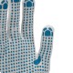 Перчатки х/б, ПВХ покрытие, Точка, 6 пар в упаковке, 7 класс (67717)