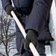 Перчатки трикотажные, акрил, двойные, черный, двойная манжета Сибртех (68681)