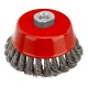 Щетка для УШМ, 100 мм, М14, чашка, крученая проволока 0.35 мм Matrix (74615)