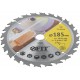 Диск пильный для циркулярных пил по дереву, спец. форма зуба 185 х 20/16 х 24Т (37686)