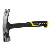 Молоток-гвоздодер цельнокованый 450 г., магнит, 2-компонентная рукоятка, BERGER BG1527