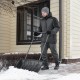 Движок для уборки снега пластиковый, 780 х 420 х 1140 мм, стальная рукоятка, Сибртех (61594)