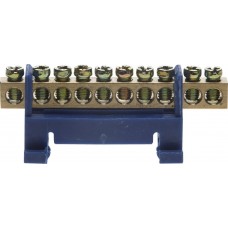 Шина СВЕТОЗАР нулевая на изоляторе типа ?Стойка?макс. ток 100А, 5,2мм, 10 полюсов (49806-10)