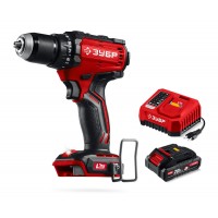 Дрель-шуруповерт бесщеточная 20 В 65 Н·м 1 АКБ LMS 2 А·ч ЗУБР ДБ-65-21