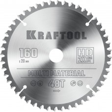 Пильный диск по алюминию Multi Material, 160 х 20 мм, 48Т KRAFTOOL 36953-160-20