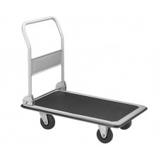 Тележка платформенная 650 кг TOR PH650 (890x590) со складной ручкой (пластиковые колеса 125 мм) (1024684)
