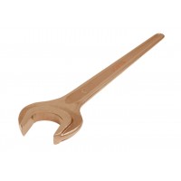 Ключ гаечный рожковый односторонний 65 мм длинная ручка омеднение HORTZ