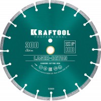 Алмазный диск LASER-BETON, 300 мм (25.4/20 мм, 10?3.2 мм) KRAFTOOL 36686-300
