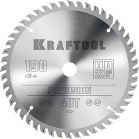 Пильный диск по дереву Precision, 190 х 20 мм, 48Т KRAFTOOL 36952-190-20