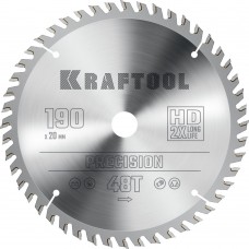 Пильный диск по дереву Precision, 190 х 20 мм, 48Т KRAFTOOL 36952-190-20