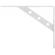 Уголок-кронштейн усиленный белый 250х200 мм (66105)