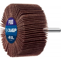 Круг шлифовальный лепестковый d 60 x 30 мм, P180, на шпильке d 6 мм ЗУБР Профессионал 36602-180_z01