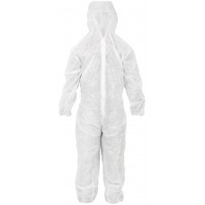 Комбинезон Спанбонд ламинированный, белый, плотность спанбонд 25 гр./м2 + полиэтилен 15 гр./м2, размер 3XL (12152)