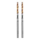 Сверло спиральное по металлу 3,2 x 65мм, Р6М5, Golden Tip, многогранная заточка, 2шт. Denzel (718269)