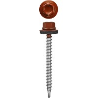 Саморезы СКМ кровельные 25 x 5.5 мм, RAL 3003 рубиново-красный, 420 шт, для металлических конструкций STAYER 30305-55-025-3003