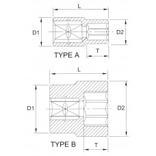 Головка торцевая 12гр. 3/4