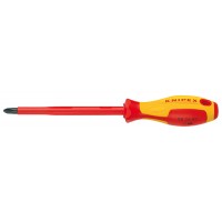Отвёртка VDE Phillips PH0 x 60 мм, длина 162 мм, диэлектрическая (KN-982400)