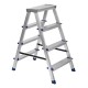 Стремянка двусторонняя 4 ступени, алюминиевая, Сибртех (97924)