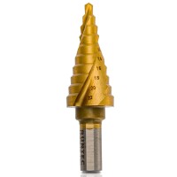Сверло ступенчатое 4-22 мм, 10 ступеней, HSS-TiN RUNTEC RT-DS4-22-10