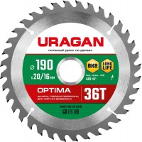 Диск пильный по дереву Optima URAGAN 190х20/16 мм 36Т 36801-190-20-36_z01  