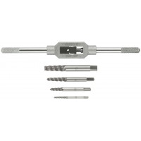 Набор экстракторов Профи, быстрорежущая HSS сталь, 4 шт., с метчикодержателем (36449)