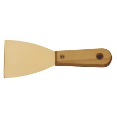 Шпатель малярный широкий 150 мм AlCu ручка деревянная искробезопасный 204E-1006, HORTZ