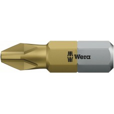 Бита PH 2 x 25 мм сверхтвёрдая нитрид титана 1/4 C6.3 серия 851/1 TiN PH Wera WE-480172