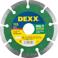 Сегментный алмазный диск Multi Universal, 115 мм, (22.2 мм, 7 х 1.8 мм) DEXX 36701-115_z01
