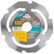 Диск пильный по дереву, посадочный диаметр 22,2 мм, 6 зубьев, 125 мм (37610М)