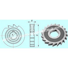Фреза дисковая пазовая 80х10х27 Р6М5, Z =18