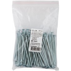 Шурупы оцинкованные, универсальные 4,5 х 80 100 шт Фасовка (20480-0)