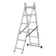 Лестница, 2 х 6 ступеней, алюминиевая, двухсекционная, Сибртех (97906)