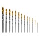 Набор сверл по металлу, 1,5-6,5мм, Р6М5-TiN, Golden Tip, 13 шт Denzel (723002)