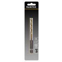 Сверло по металлу Runtec HSS-TiN 6 x 111мм HEX 1/4