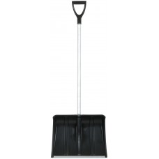Лопата для уборки снега Снеговик пластиковая, алюминиевый черенок 500x375x1355 мм (68104)