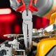 Длинногубцы изогнутые Nickel, 200 мм, никелированные, двухкомпонентные рукоятки Matrix (17424)