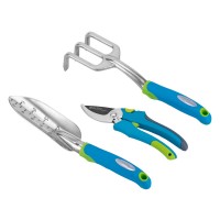 Набор садового инструмента с секатором, алюминиевый цельнолитой, 3 предмета, LUXE Palisad (629018)