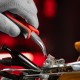 Длинногубцы изогнутые Mini, 130 мм, никелированные, авторазжим, двухкомпонентные рукоятки Matrix (17812)