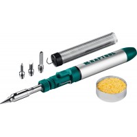 Газовый паяльник SolderGas, 70 B, 30–70 Вт, 1300°С, горелка, фен, набор 8 в 1 KRAFTOOL 55504-H8