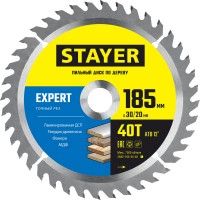 Диск пильный по дереву Expert, 185 x 30/20 мм, 40Т, точный рез STAYER 3682-185-30-40_z01