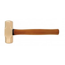Кувалда тупоносая 3 кг AlCu рукоятка дерево искробезопасная 191B-1020, HORTZ
