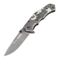 Нож складной, многоцелевой, системы Liner-Lock, с накладкой G10 на эргономичной рукоятке Denzel (79209)