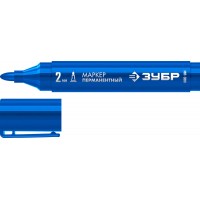 Перманентный маркер МП-300 синий, 2 мм ЗУБР 06322-7