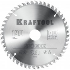 Пильный диск по дереву Precision, 190 х 30 мм, 48Т KRAFTOOL 36952-190-30