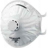 Полумаска фильтрующая коническая с клапаном выдоха KV-99 STAYER класс защиты FFP3 11110-3_z01  