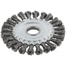 Корщетка дисковая прямая, посадочный диаметр 22,2 мм, стальная витая проволока 125 мм (39030)