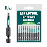KRAFTOOL OPTIMUM TX 15, 50 мм, 10 шт, биты (26126-15-50-10)