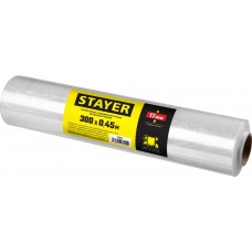Пленка стрейч упаковочная 300 м х 450 мм, 17 мкм УФ стойкая, ручная STAYER Master 12611