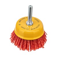Щетка для дрели, 65 мм, Чашка, со шпилькой, нейлоновая щетина Denzel (74435)