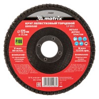 Круг лепестковый торцевой, P 100, 125 х 22.2 мм Matrix (74047)